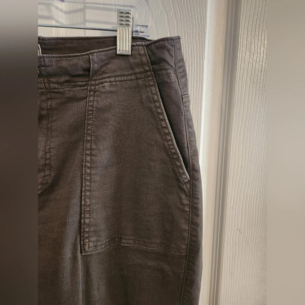 BKE olive green high rise earthy denim ankle jeans pockets woman size 30 - Picture 4 of 10